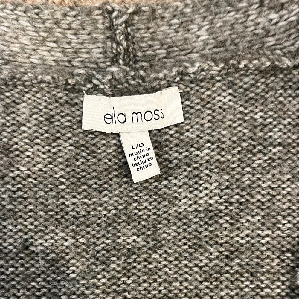Ella Moss Heathered Gray Cardigan Sweater - Picture 2 of 6